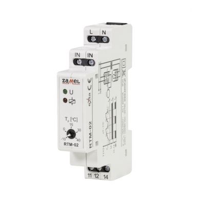 Regulator temperatury RTM-02 -10 do 40stC bez sondy 230V AC ZAMEL (EXT10000198-WPL)